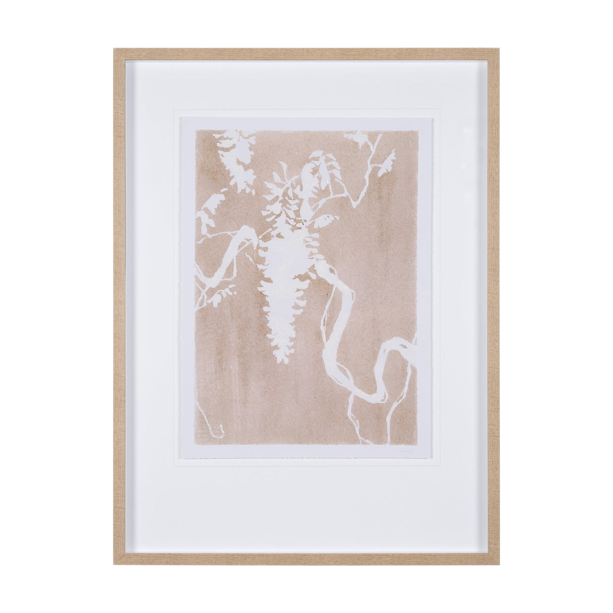 Flower Silhouette-Wisteria by Mercana Studio Hand Embellished Framed Art Print Matted under Glass by Mercana at Eve Furniture