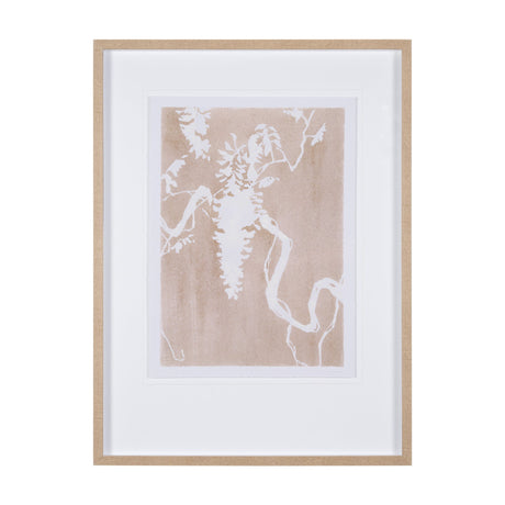 Flower Silhouette-Wisteria by Mercana Studio Hand Embellished Framed Art Print Matted under Glass by Mercana at Eve Furniture