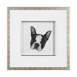 Floyd (Boston Terrier 1) by Mercana Studio Hand Embellished Framed Art Print Matted under Glass by Mercana at Eve Furniture