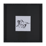 Fluid Gallop by Santhosh ch Hand-Embellished Framed Artwork Matted under Glass by Mercana at Eve Furniture