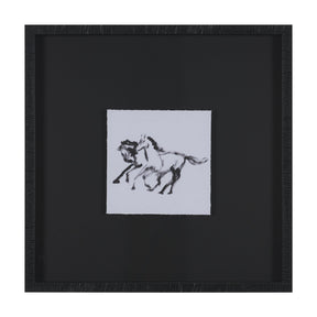 Fluid Gallop by Santhosh ch Hand-Embellished Framed Artwork Matted under Glass by Mercana at Eve Furniture