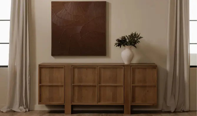 Flutter Framed Painting Maroon by Moe's Home at Eve Furniture
