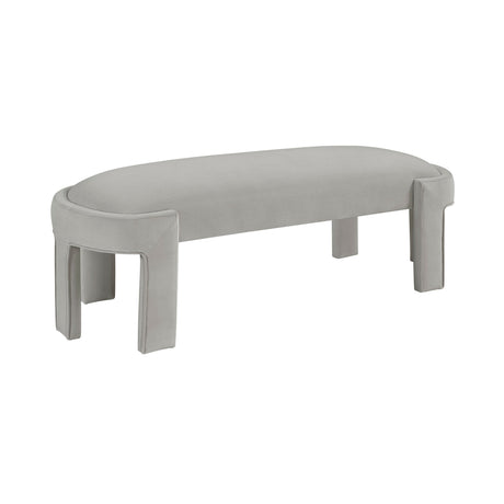 Flux Taupe Bench by Homelegance at Eve Furniture