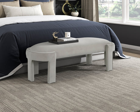 Flux Taupe Bench by Homelegance at Eve Furniture
