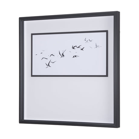 Fly Away by Mercana Studio a Hand Embellished Textured Framed Art Print Matted under Glass by Mercana at Eve Furniture