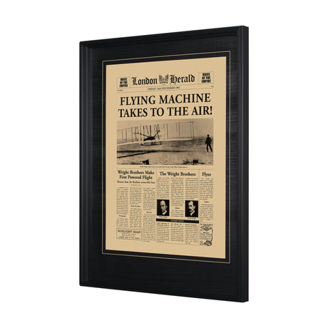 Flying Machine Takes to the Air! Hand Embelished Framed Art Photo Matted under Glass by Mercana at Eve Furniture