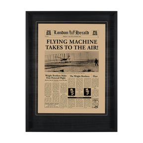 Flying Machine Takes to the Air! Hand Embelished Framed Art Photo Matted under Glass by Mercana at Eve Furniture