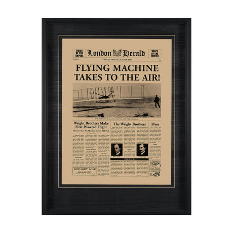 Flying Machine Takes to the Air! Hand Embelished Framed Art Photo Matted under Glass by Mercana at Eve Furniture