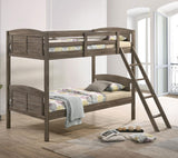 Flynn Weathered Brown Twin over Twin Bunk Bed