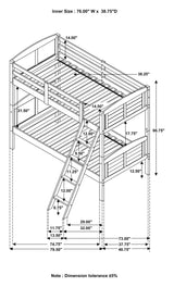 Flynn Weathered Brown Twin over Twin Bunk Bed