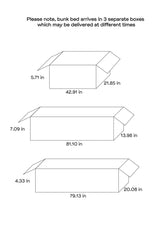 Flynn Weathered Brown Twin over Full Bunk Bed by Coaster at Eve Furniture