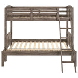 Flynn Weathered Brown Twin over Full Bunk Bed by Coaster at Eve Furniture