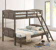 Flynn Weathered Brown Twin over Full Bunk Bed by Coaster at Eve Furniture
