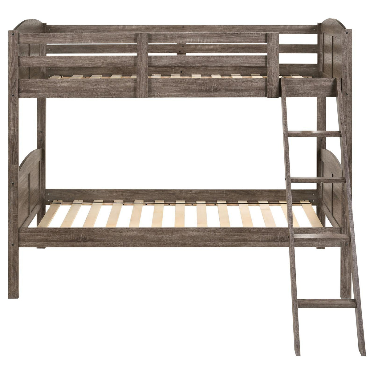 Flynn Weathered Brown Twin over Twin Bunk Bed by Coaster at Eve Furniture