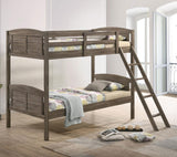 Flynn Weathered Brown Twin over Twin Bunk Bed by Coaster at Eve Furniture