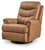 Flynwood Butternut Swivel Glider Recliner by Ashley at Eve Furniture