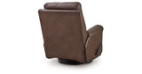 Flynwood Espresso Swivel Glider Recliner by Ashley at Eve Furniture