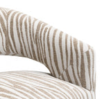 Tresa Meerkat Beige Arm Chair w/ Casters
