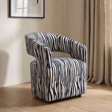 Tresa Agama Blue Arm Chair w/ Casters