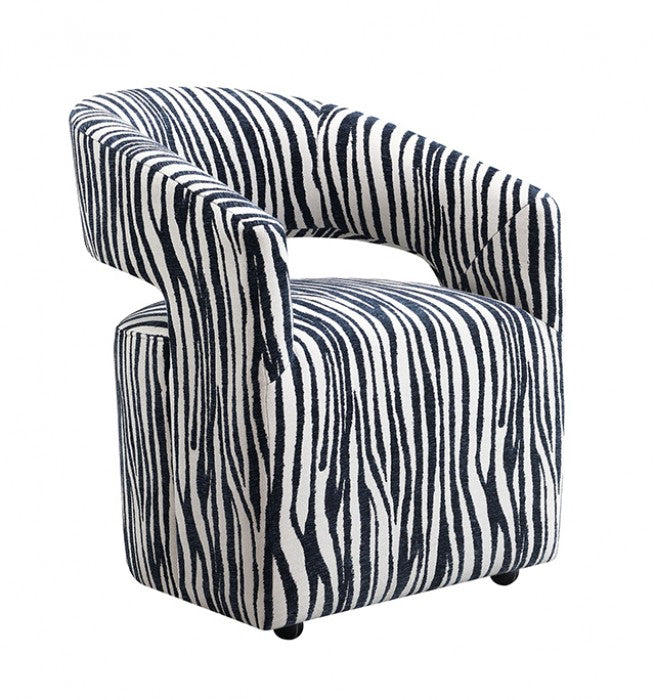 Tresa Agama Blue Arm Chair w/ Casters