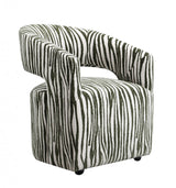 Tresa Savanna Green Arm Chair w/ Casters