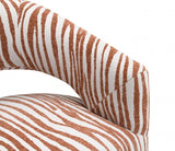 Tresa Sundowner Orange Arm Chair w/ Casters