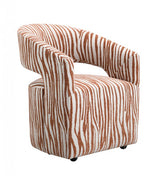 Tresa Sundowner Orange Arm Chair w/ Casters