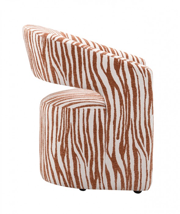 Tresa Sundowner Orange Arm Chair w/ Casters