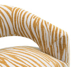 Tresa Masked Weaver Yellow Arm Chair w/ Casters