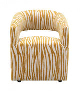 Tresa Masked Weaver Yellow Arm Chair w/ Casters