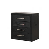 Ashbourne Black Bedside Vanity Set w/ Stool