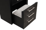 Ashbourne Black Bedside Vanity Set w/ Stool
