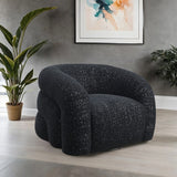 Freja Black Swivel Chair