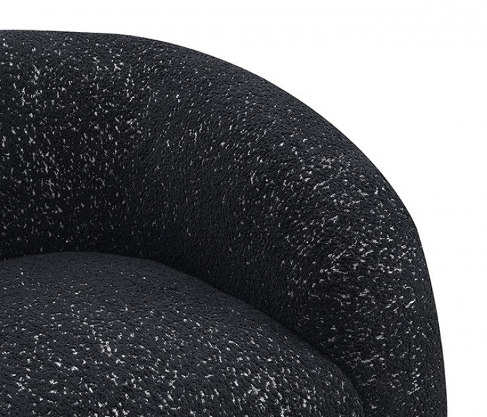 Freja Black Swivel Chair