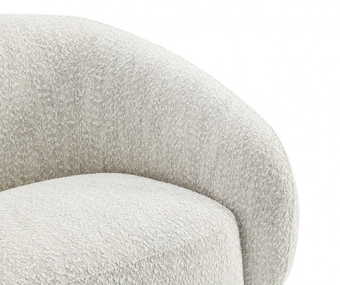 Savino Beige Swivel Chair