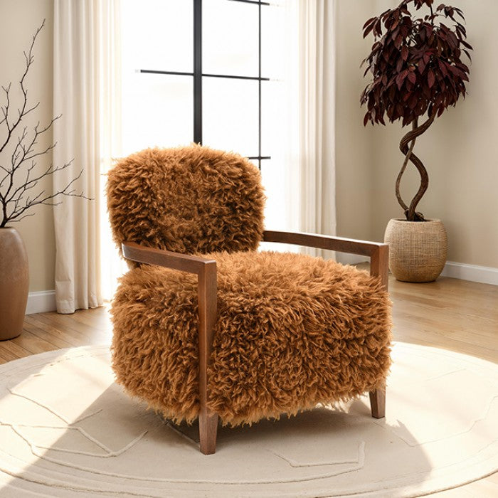 Eramo Caramel Brown Accent Chair