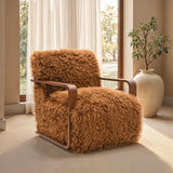Eramo Contemporary Caramel Brown Accent Chair