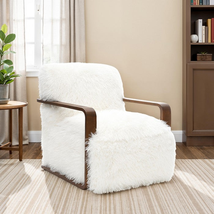 Eramo Contemporary White Accent Chair