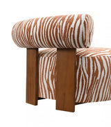Niobe Rustic Orange Accent Chair