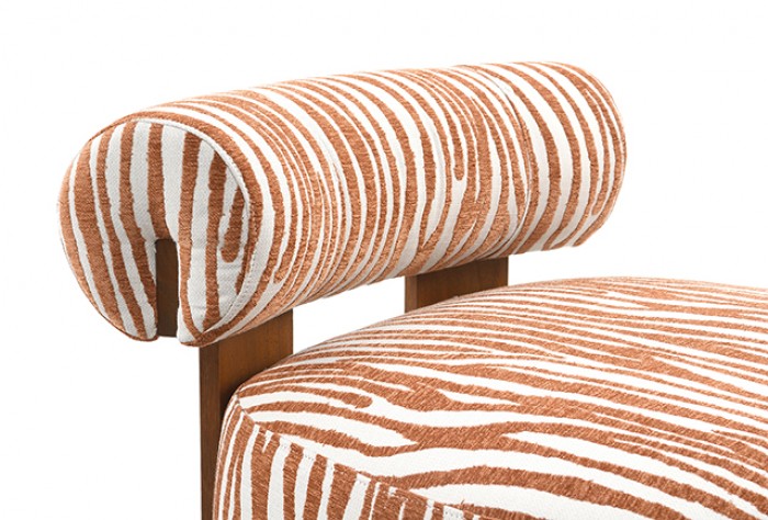 Niobe Rustic Orange Accent Chair