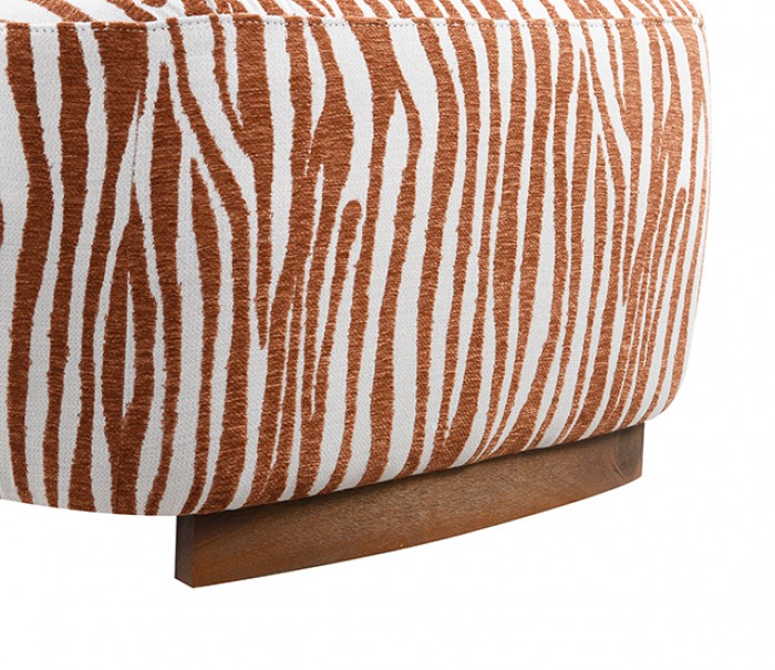 Niobe Rustic Orange Accent Chair