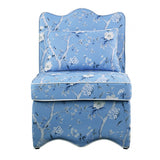 Hemsworth Chinoiserie Sky Blue/White Accent Chair