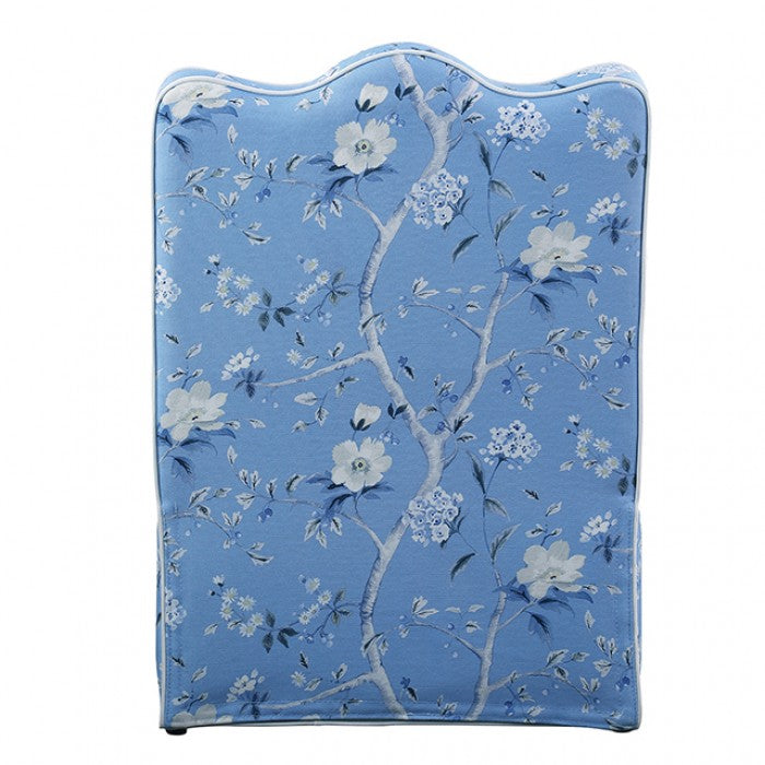 Hemsworth Chinoiserie Sky Blue/White Accent Chair