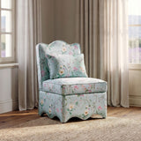 Hemsworth Chinoiserie Pale Blue/Peach Accent Chair