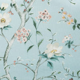 Hemsworth Chinoiserie Pale Blue/Peach Accent Chair