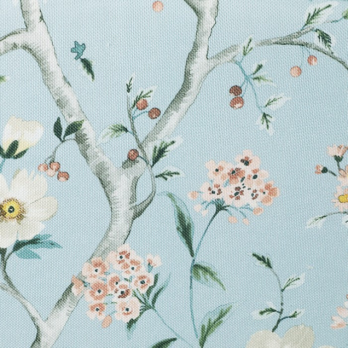Hemsworth Chinoiserie Pale Blue/Peach Accent Chair