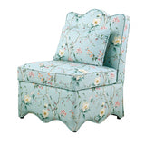 Hemsworth Chinoiserie Pale Blue/Peach Accent Chair
