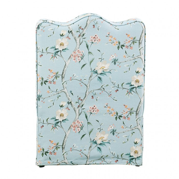 Hemsworth Chinoiserie Pale Blue/Peach Accent Chair