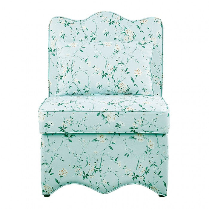 Hemsworth Chinoiserie Lightteal/Pink Accent Chair