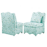 Hemsworth Chinoiserie Lightteal/Pink Accent Chair